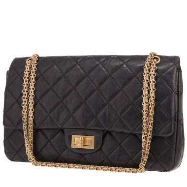 Borsa Chanel 2.55 modello grande in pelle trapuntata nera