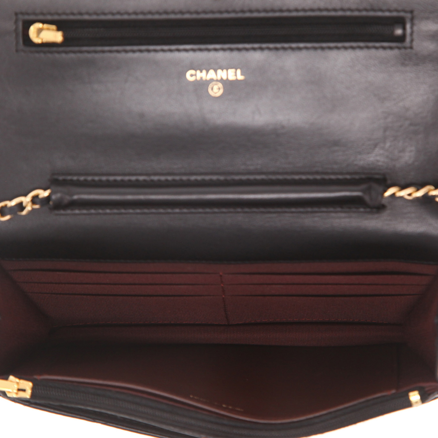Bolso bandolera Chanel «Wallet on Chain» de piel acolchada Noir - Detail D3
