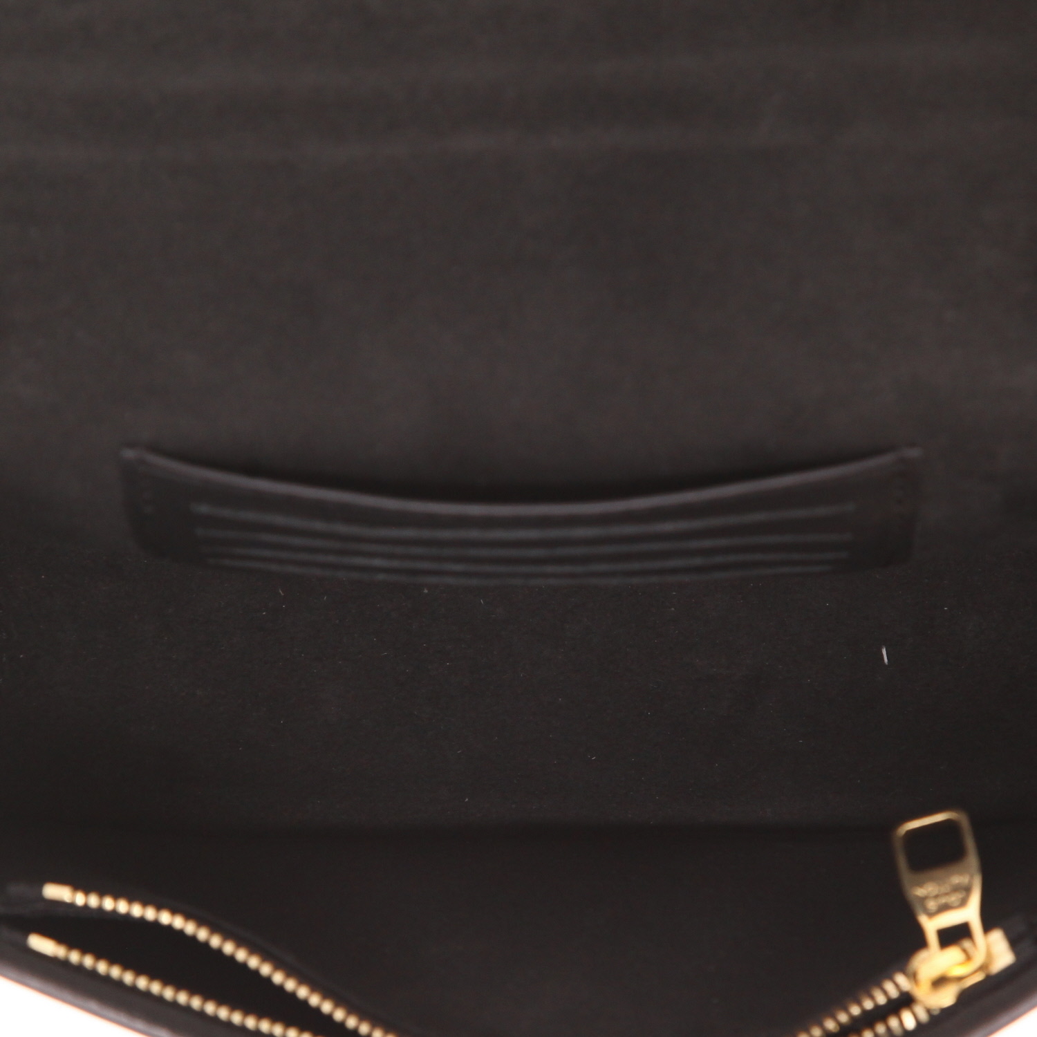 Sac bandoulière Louis Vuitton  Dauphine mini  en toile monogram marron et cuir marron - Detail D3