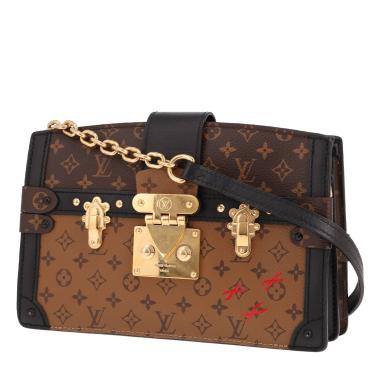 Bolso bandolera Louis Vuitton «Soft Trunk» de lona Monogram marrón y piel noire