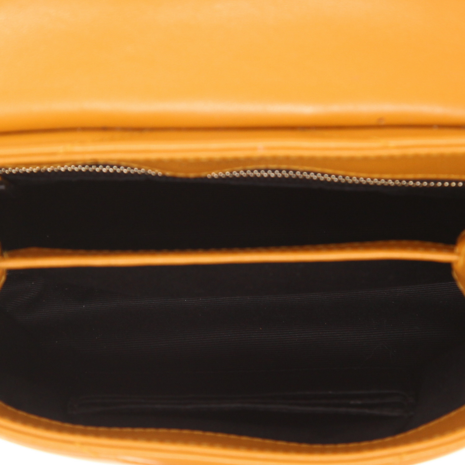 Borsa a tracolla Saint Laurent Toy Loulou in pelle trapuntata a spina di pesce Orange - Detail D3
