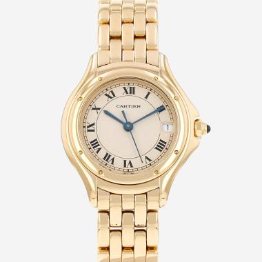 Montre Cartier Cougar en or jaune Ref: Cartier - 887906  Vers 1990