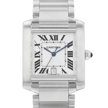 Orologio Cartier Tank Française, modello medio, in acciaio, Rif.: Cartier - 2302, intorno al 2017