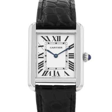 Montre Cartier Tank Solo moyen modèle  en acier Ref: Cartier - 2716  Vers 2017