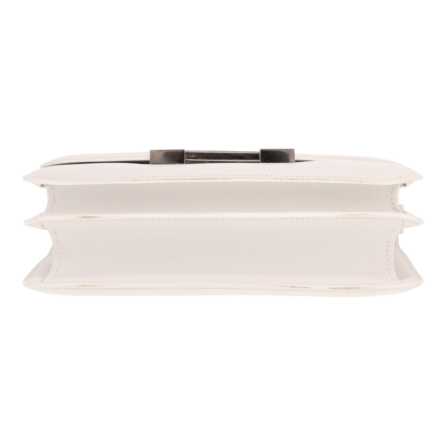 Sac à main Hermès  Constance 24 cm en cuir blanc - Detail D1