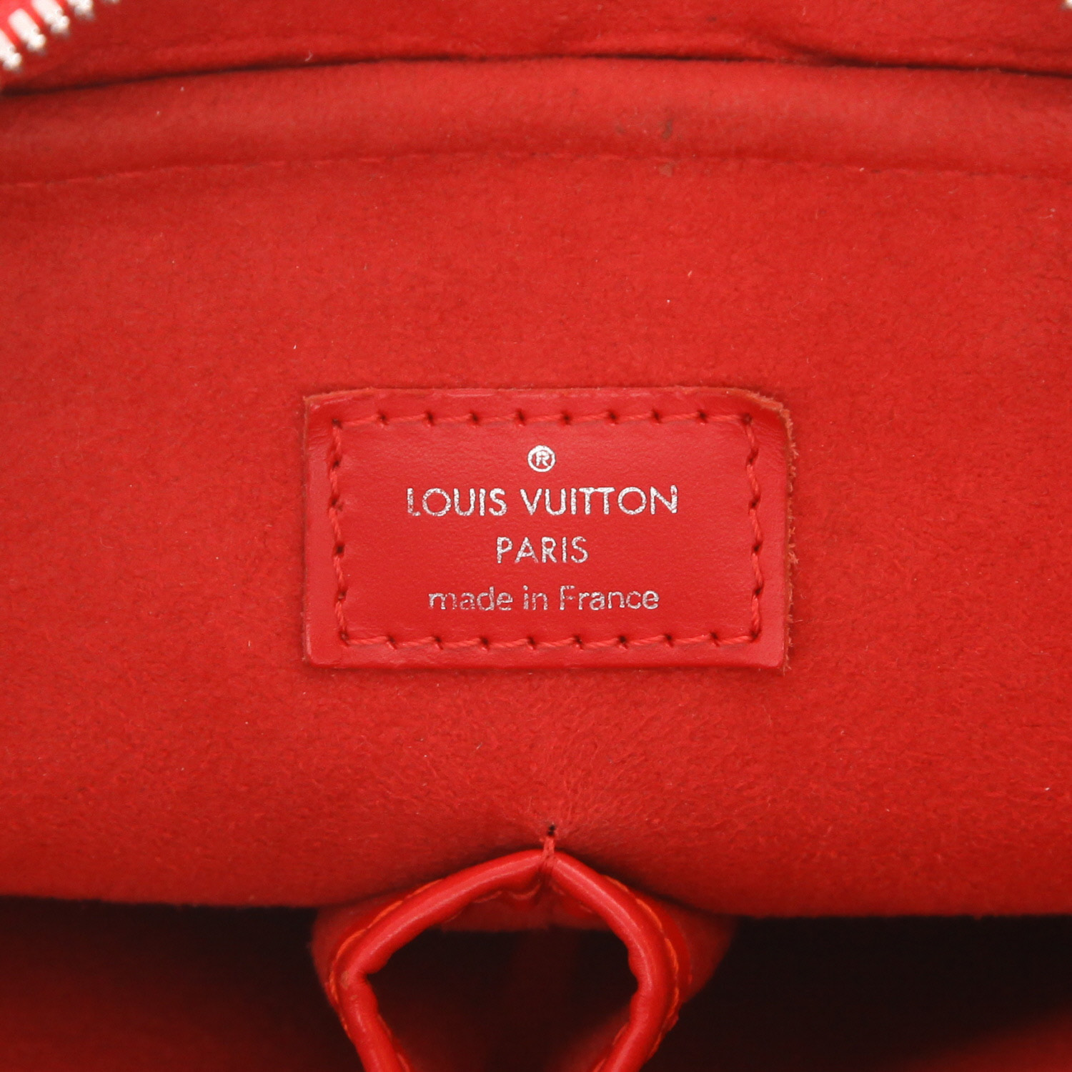 Sac à main Louis Vuitton  Deauville en cuir épi rouge - Detail D2