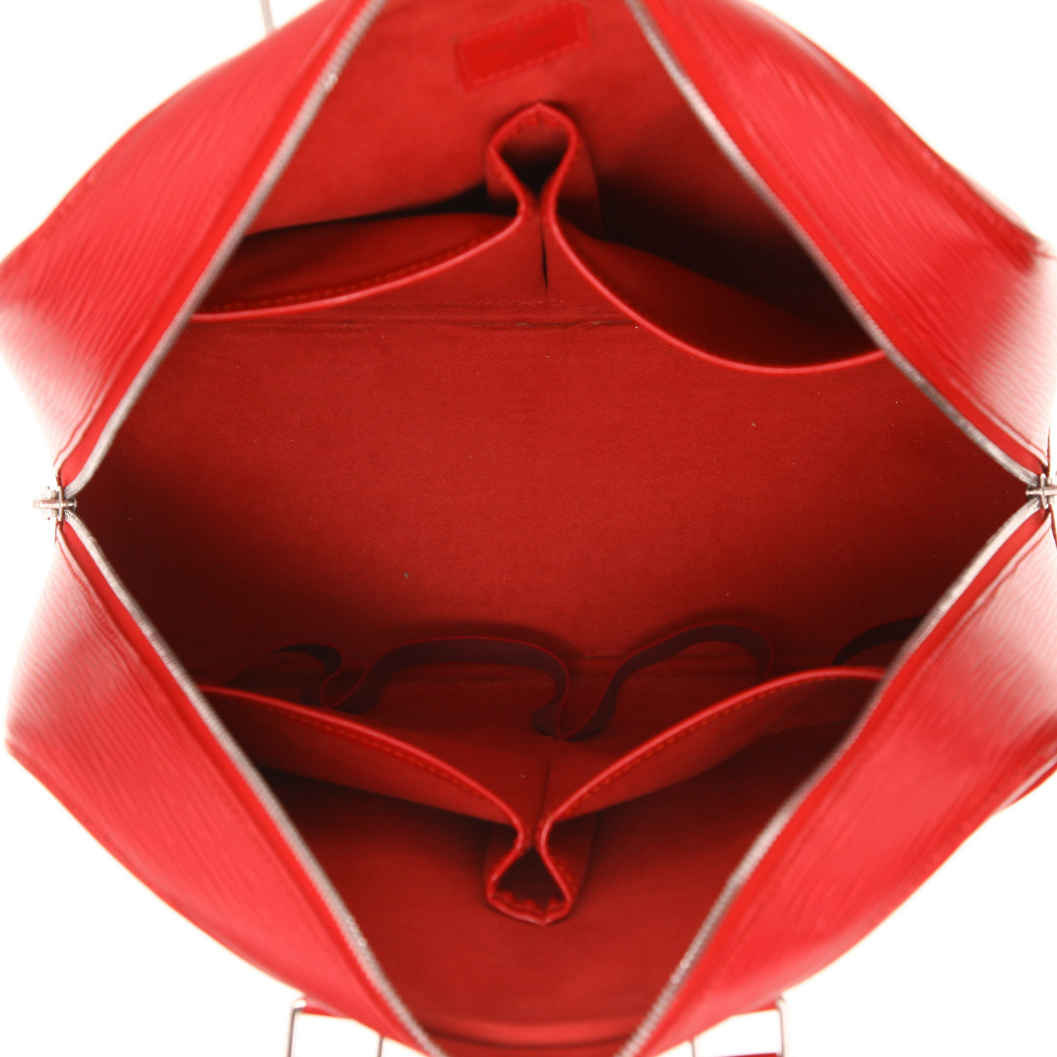 Louis Vuitton Deauville handbag in red Épi leather - Detail D3