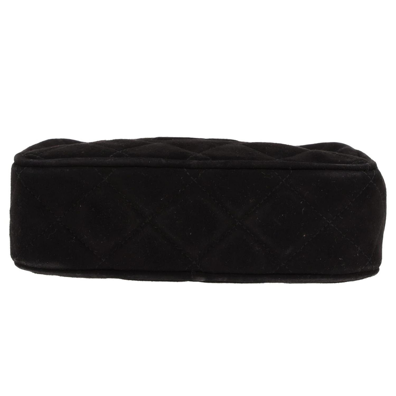 Sac bandoulière Chanel  Camera petit modèle  en Veau velours noir - Detail D1