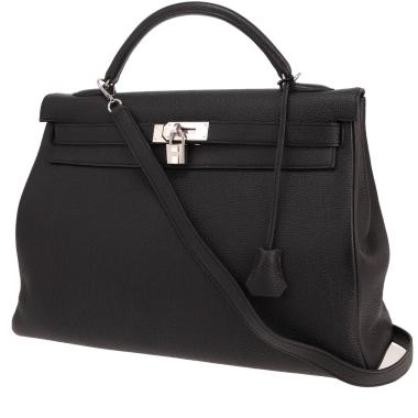 Borsa Hermès Kelly 40 cm in pelle Togo nera