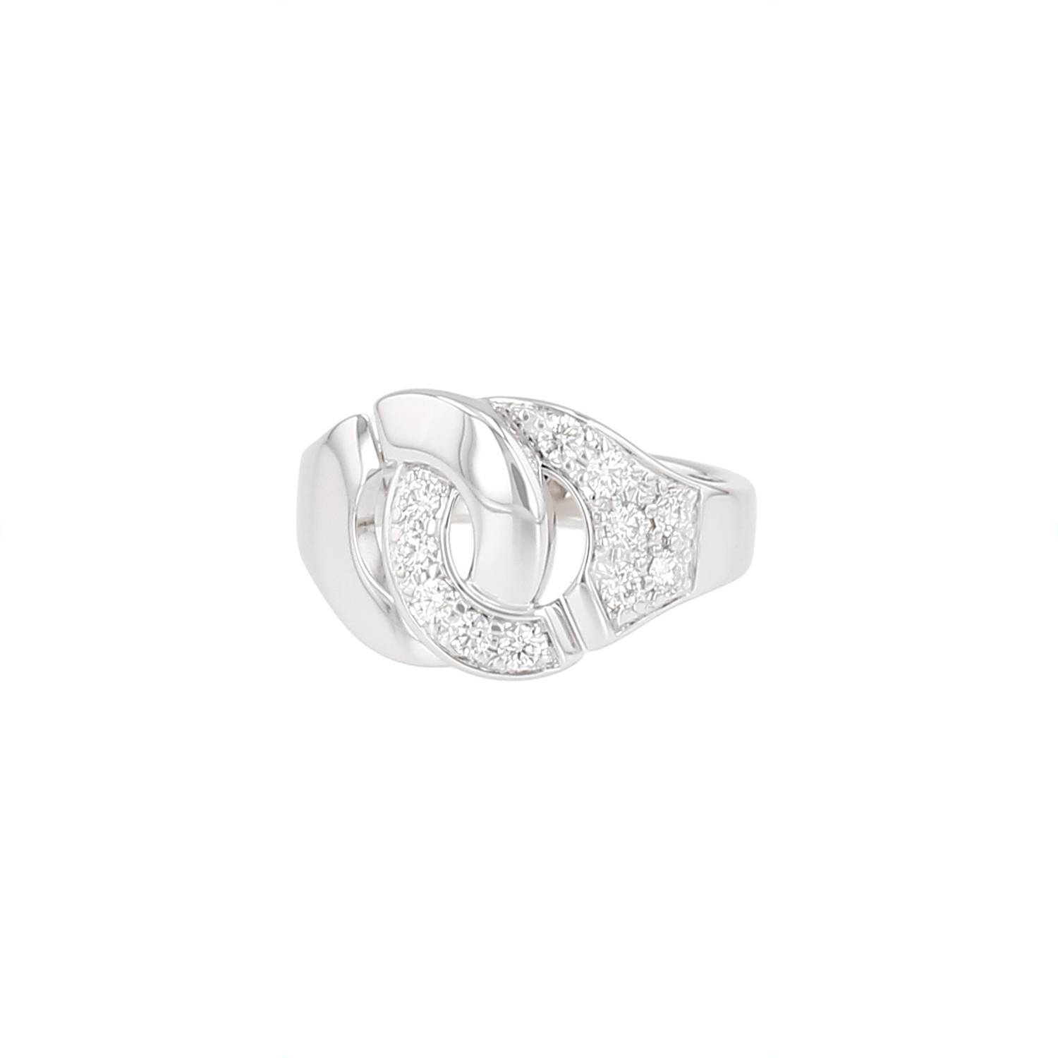 Bague Dinh Van Menottes R10 en or blanc et diamants