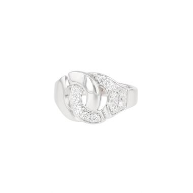 Dinh Van R10 Handcuffs Ring in white gold and diamonds