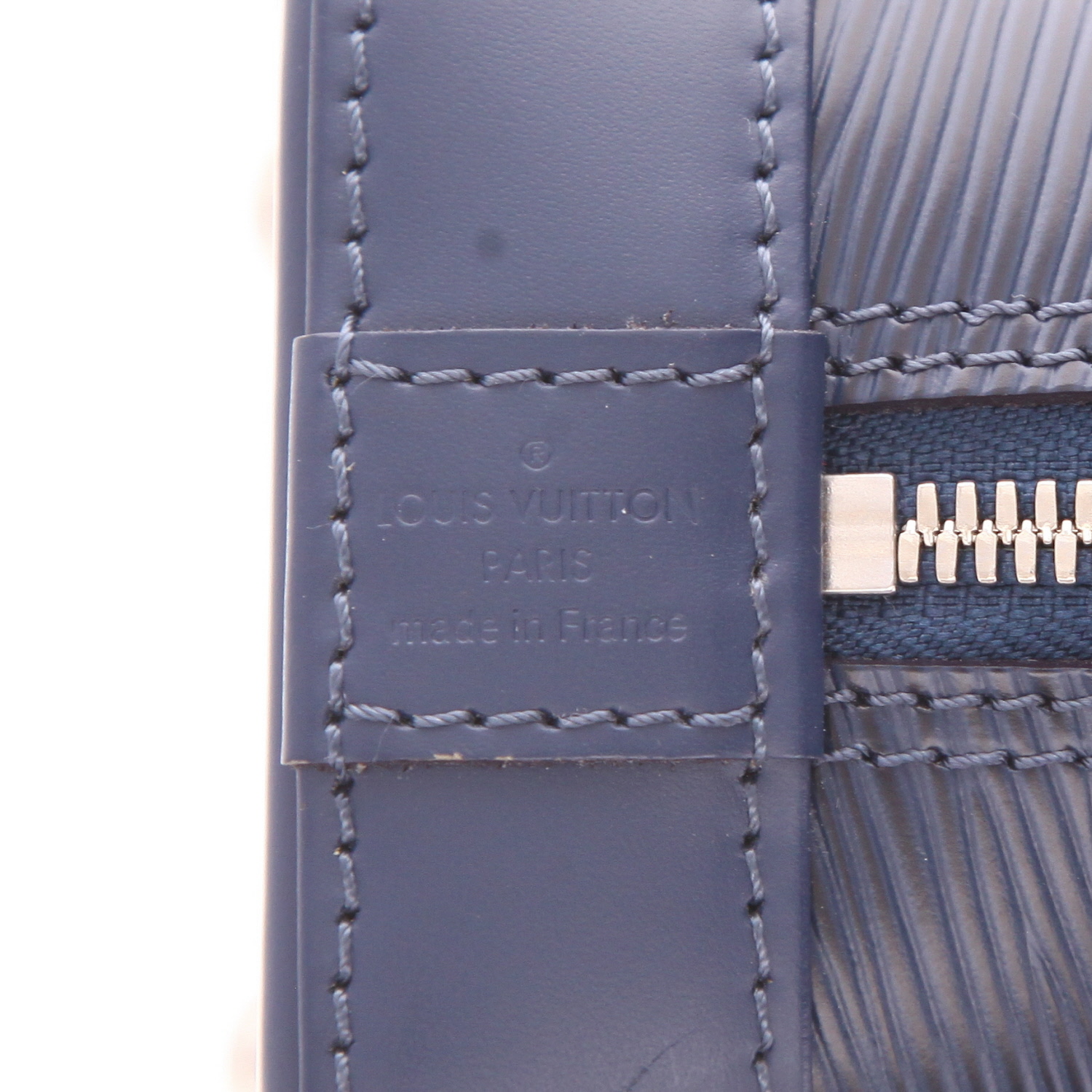 Sac à main Louis Vuitton  Alma BB en cuir épi bleu-foncé - Detail D2