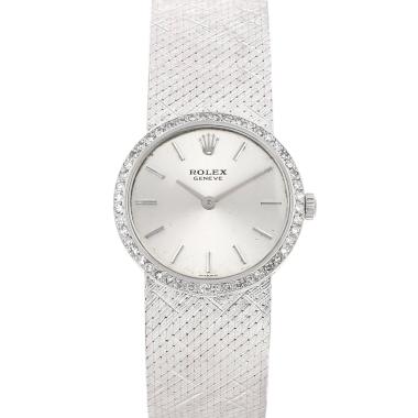 Vintage Rolex watch in white gold, circa 1970