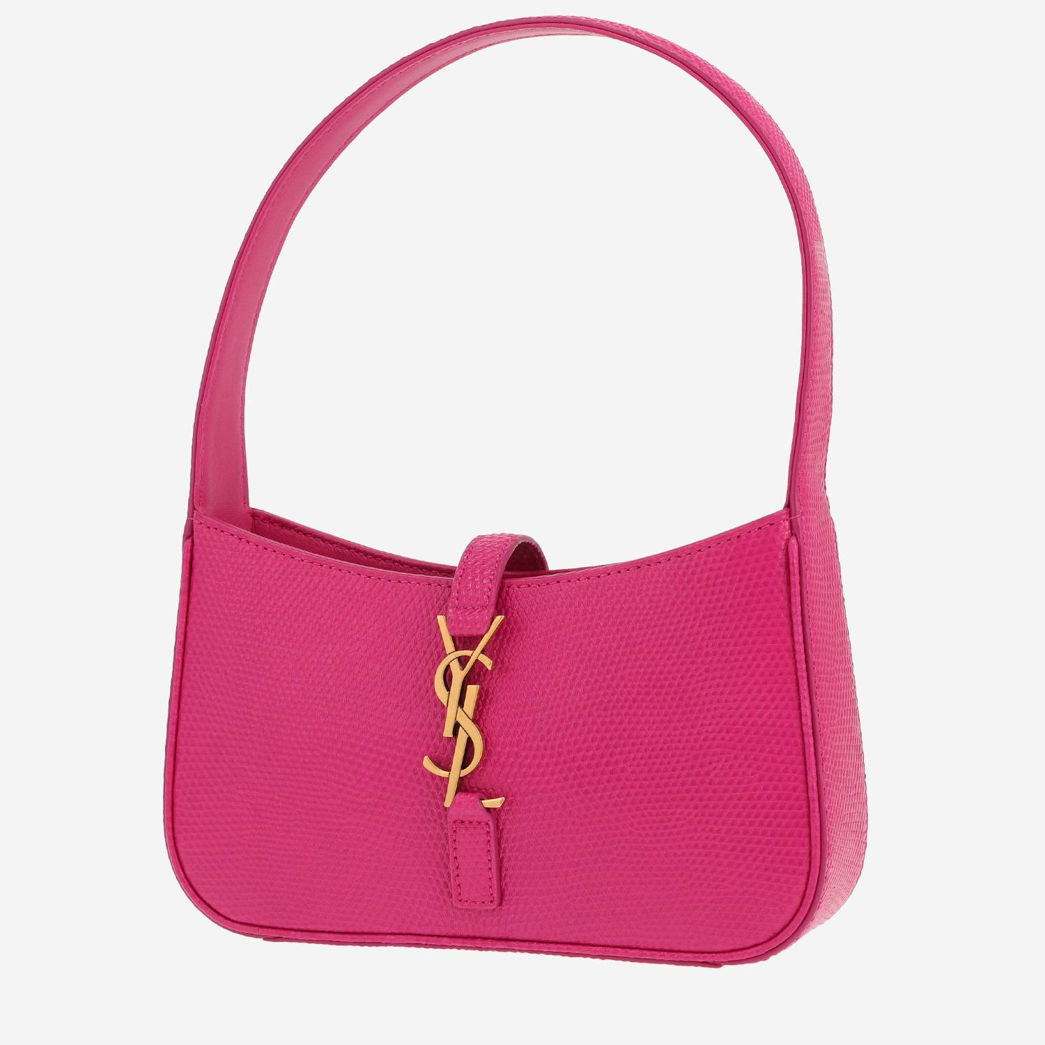 Saint Laurent ‘5 à 7’ handbag in pink lizard skin