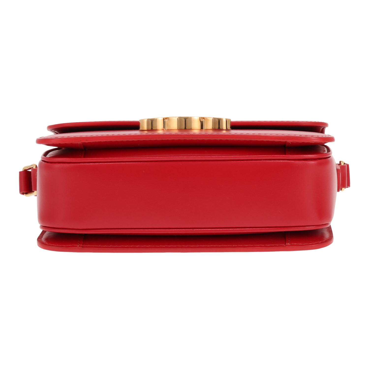 Borsa a tracolla Celine Triomphe Teen in pelle rossa - Detail D1