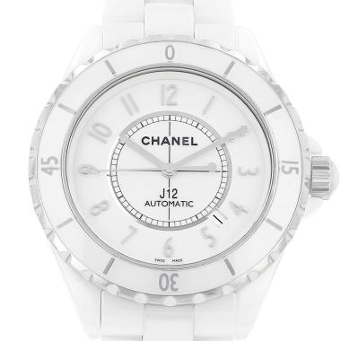 Chanel J12 watch in white ceramic and steel, circa 2010