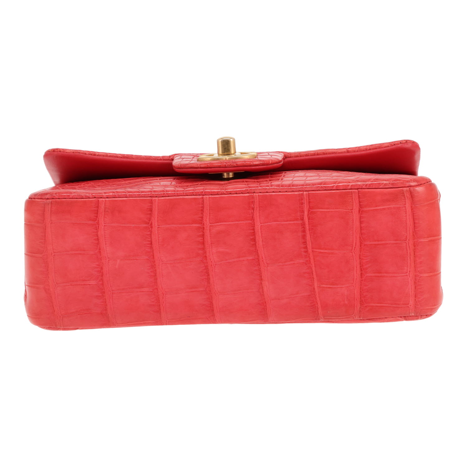 Bolso bandolera Chanel «Timeless Mini» en piel de cocodrilo color Corail - Detail D1