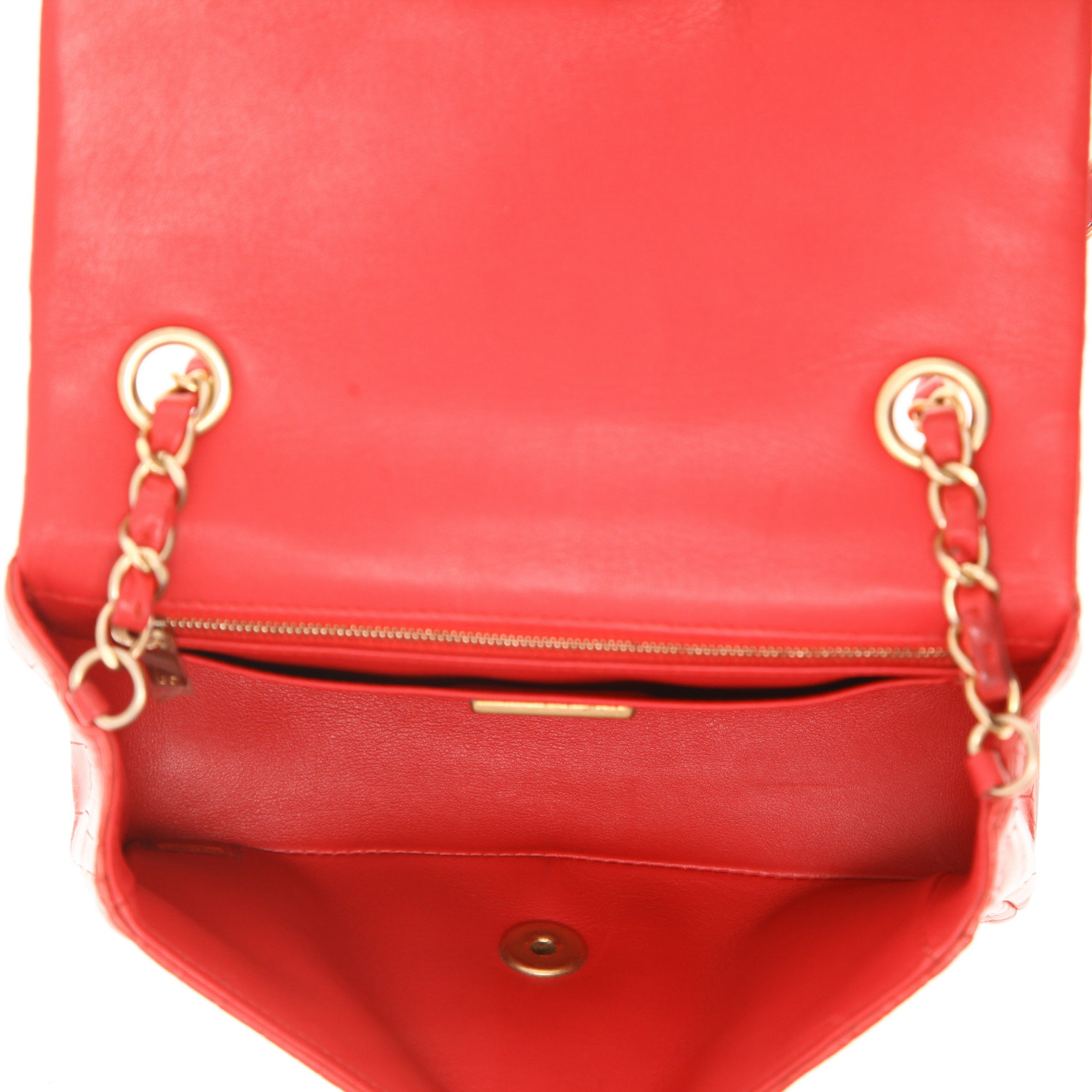 Chanel Timeless Mini crossbody bag in coral crocodile leather - Detail D3