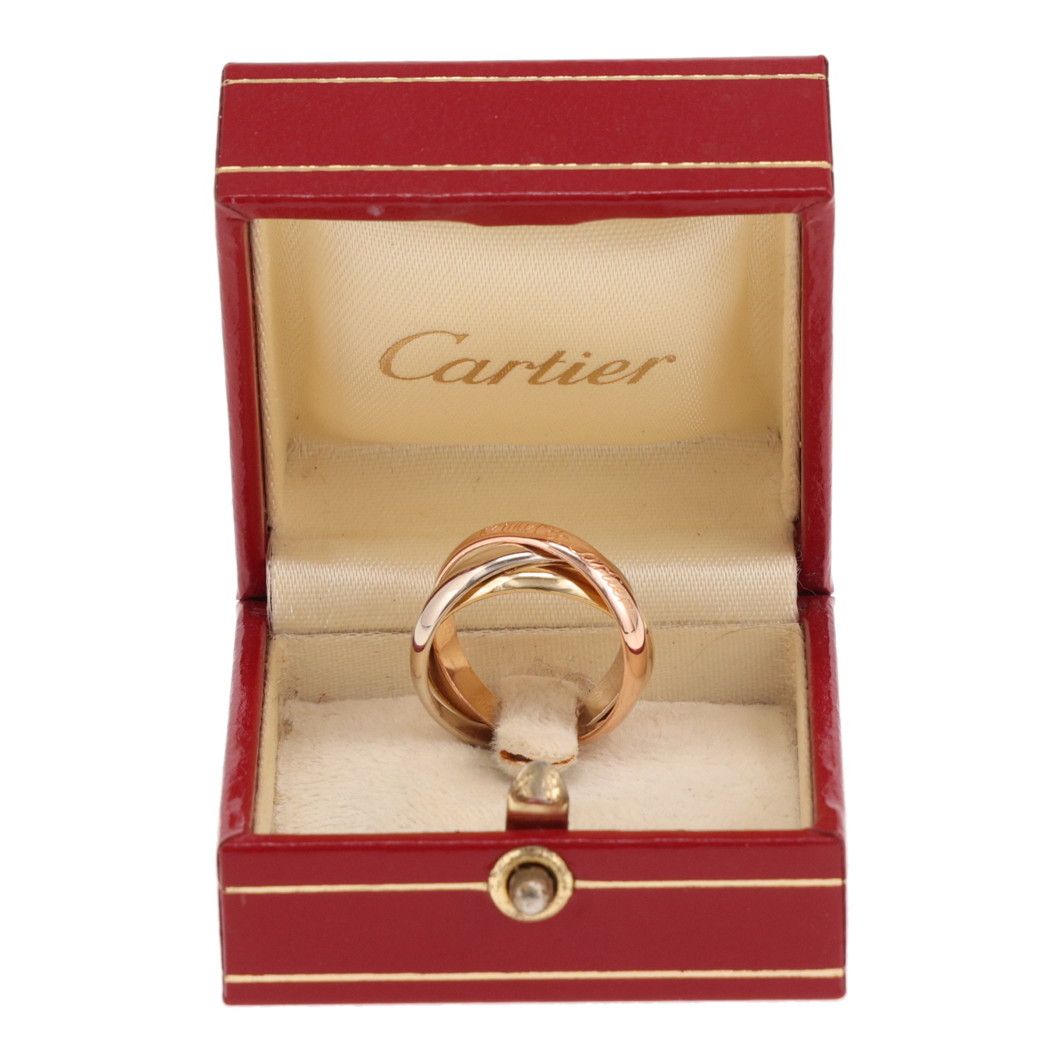 Bague Cartier Trinity "les Must de Cartier" moyen modèle en 3 ors, taille 52 - Detail D2