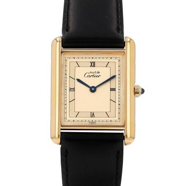 Montre Cartier Tank Must en vermeil Ref: Cartier - 681006  Vers 1990