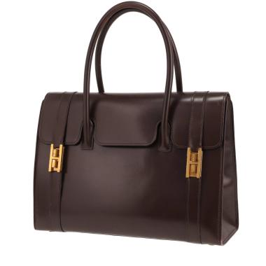 Sac à main Hermès  Drag en cuir box marron