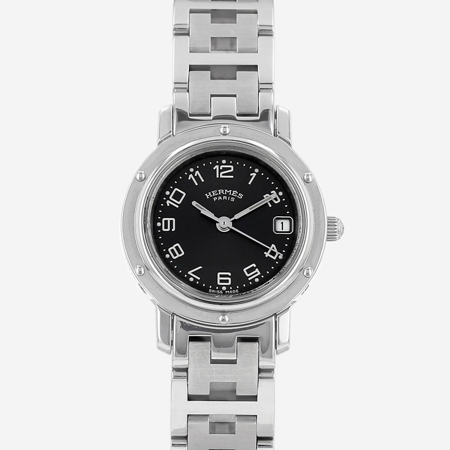 Hermès Clipper watch in steel, Ref: Hermes - CL4.210 Circa 2002