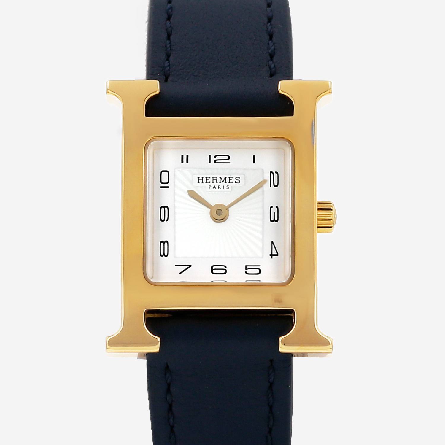 Hermès Heure H watch, medium size, in steel and gold-plated, Ref: Hermes - HH1.201, circa 2010