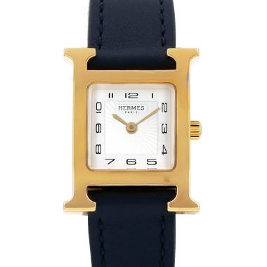 Hermès Heure H watch, medium size, in steel and gold-plated, Ref: Hermes - HH1.201, circa 2010