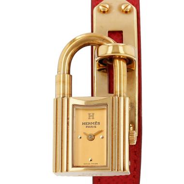 Hermès Kelly watch, gold-plated, circa 1990