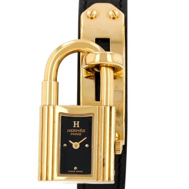 Reloj Hermès Kelly chapado en oro. Ref.: Hermès - KE1.201. Hacia 1990