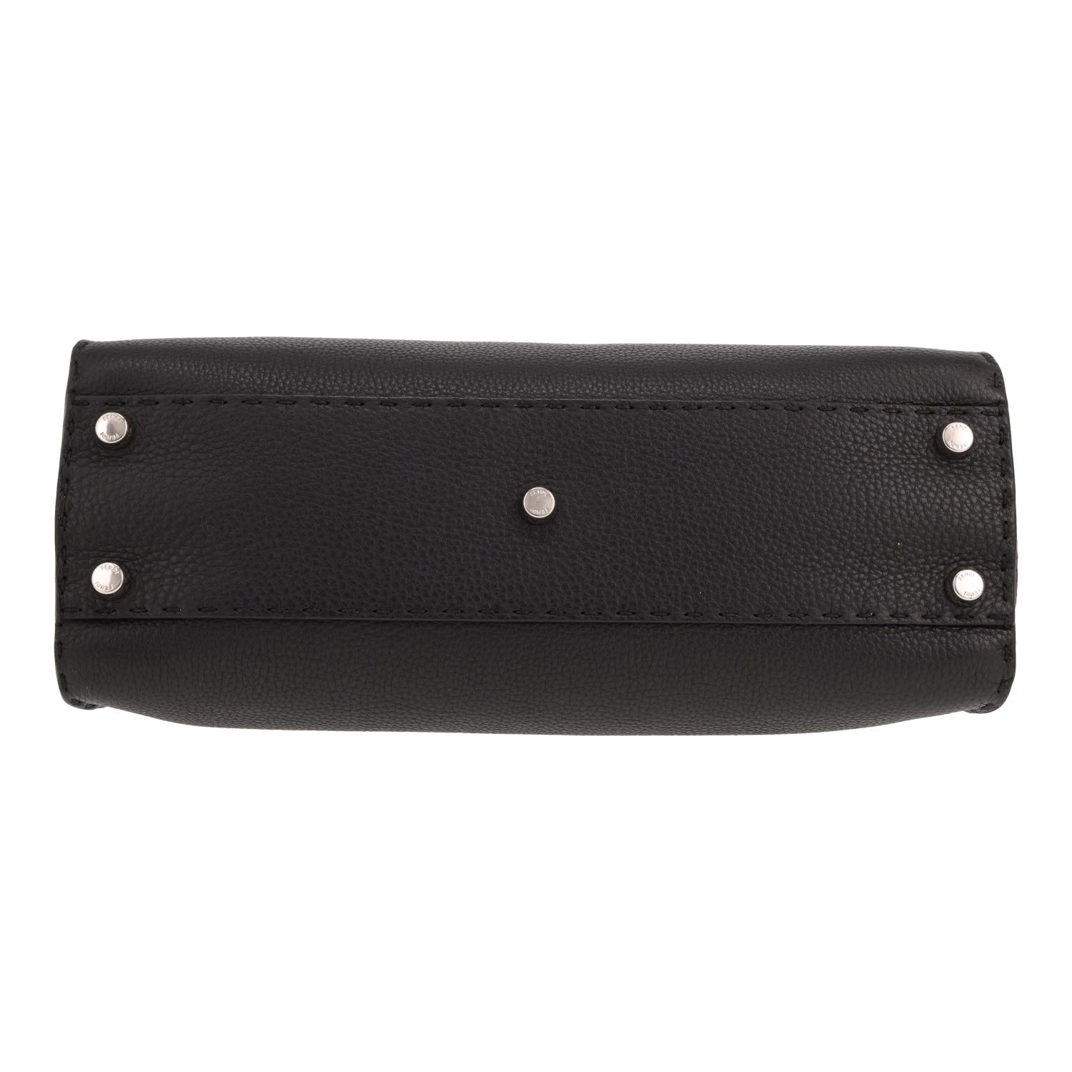 Fendi Peekaboo handbag in black leather - Detail D1