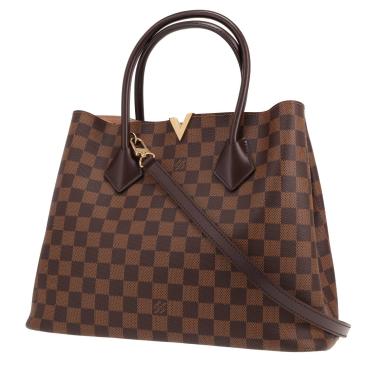 Louis Vuitton Kensington tote bag in Ebony Damier canvas and Ebony leather