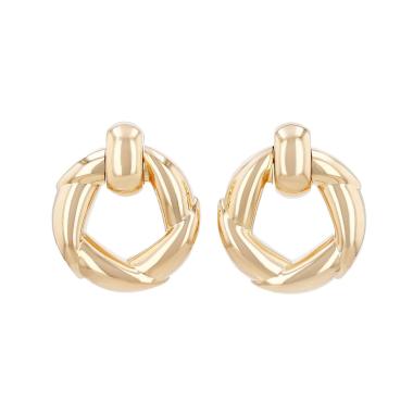 Paire de clips d'oreilles articulés années 1990 Cartier en or jaune