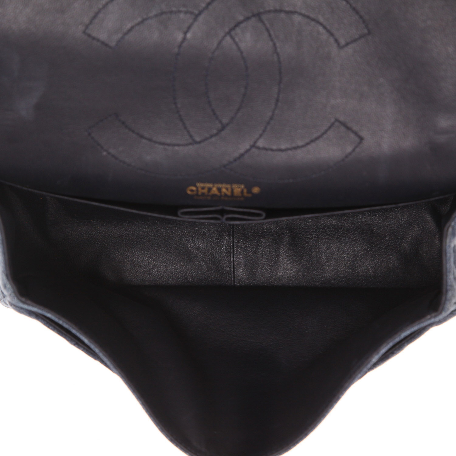 Chanel 2.55 handbag in blue denim - Detail D3