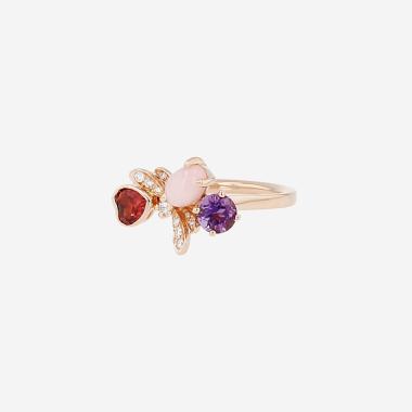 Chaumet ‘Catch Me If You Love Me’ ring in rose gold, coloured gemstones and diamonds