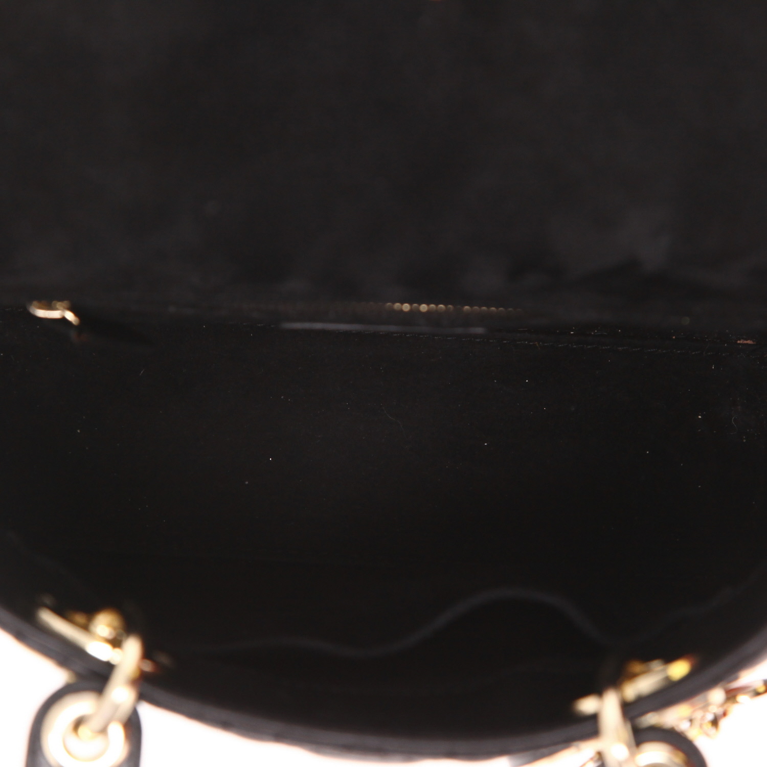 Dior Lady Dior handbag in black cannage leather - Detail D3