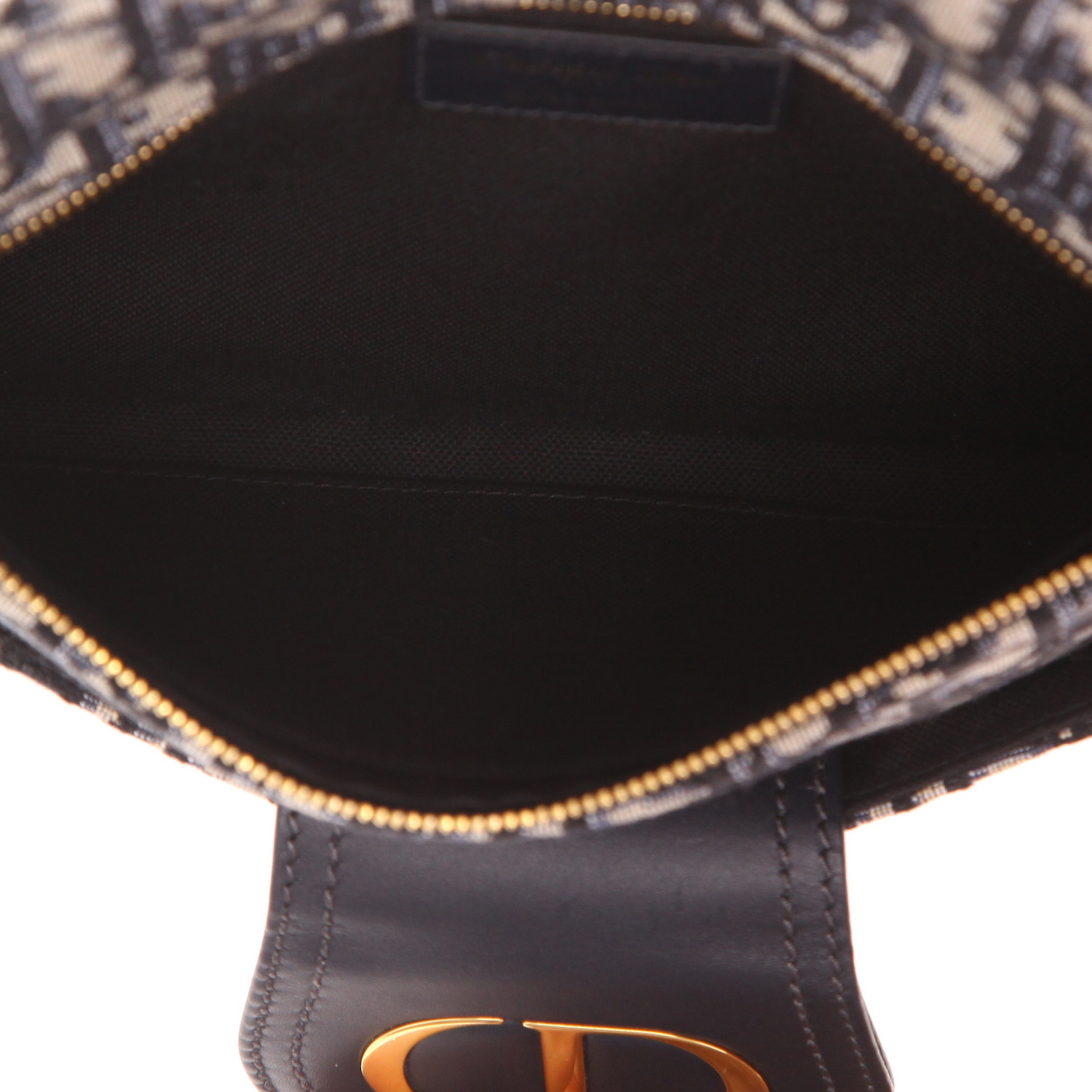Borsa Dior in tela Monogram Oblique Bleu Marine e pelle Bleu Marine - Detail D3