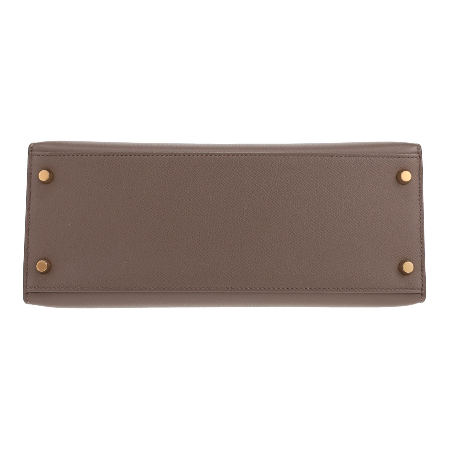 Borsa Hermès Kelly da 28 cm in pelle Epsom grigio stagno - Detail D1