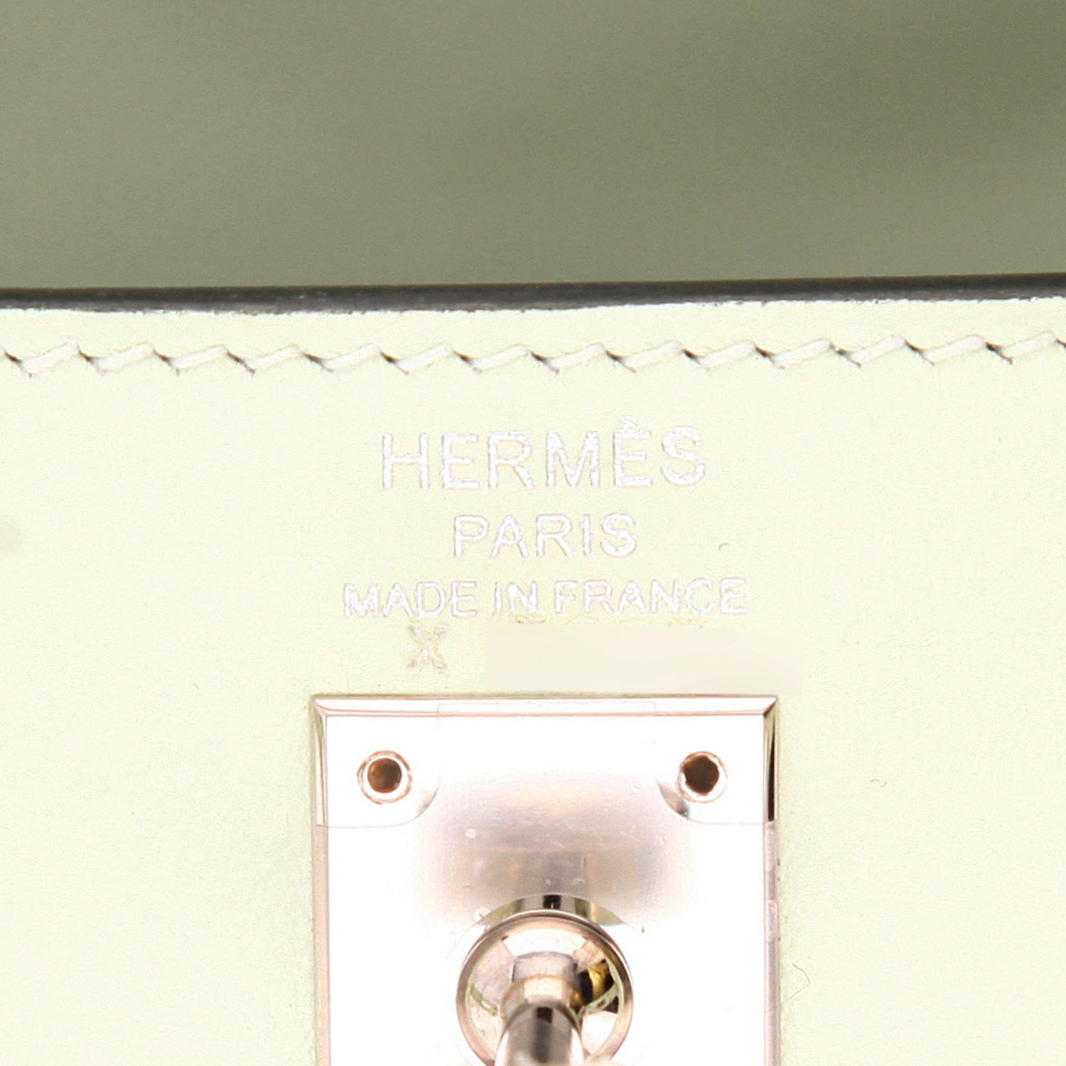 Hermès Kelly 25 cm handbag in Swift leather, Vert Fizz - Detail D2