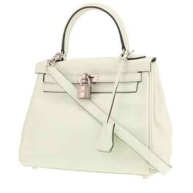 Sac à main Hermès  Kelly 25 cm en cuir Swift Vert Fizz