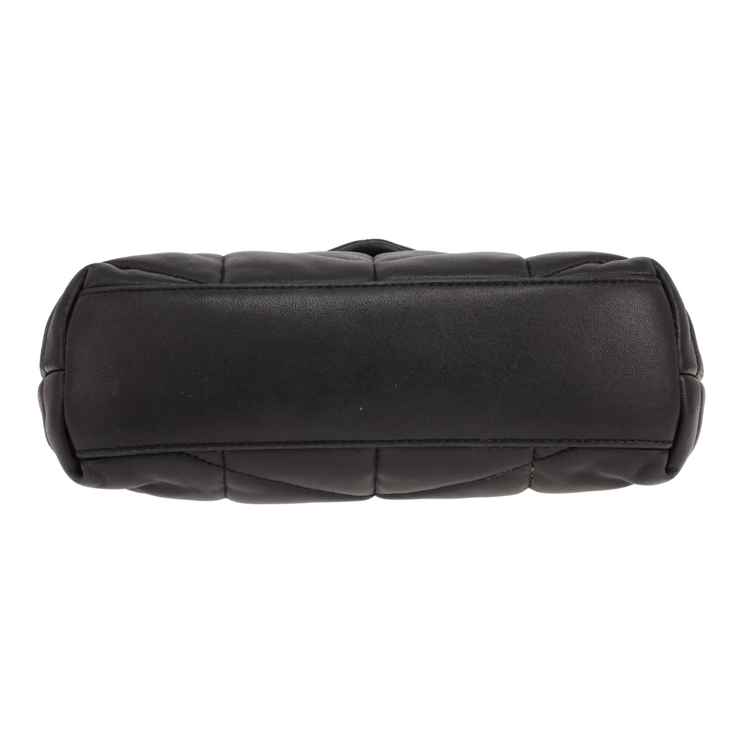 Saint Laurent Loulou Puffer small shoulder bag in black quilted leather - Detail D1