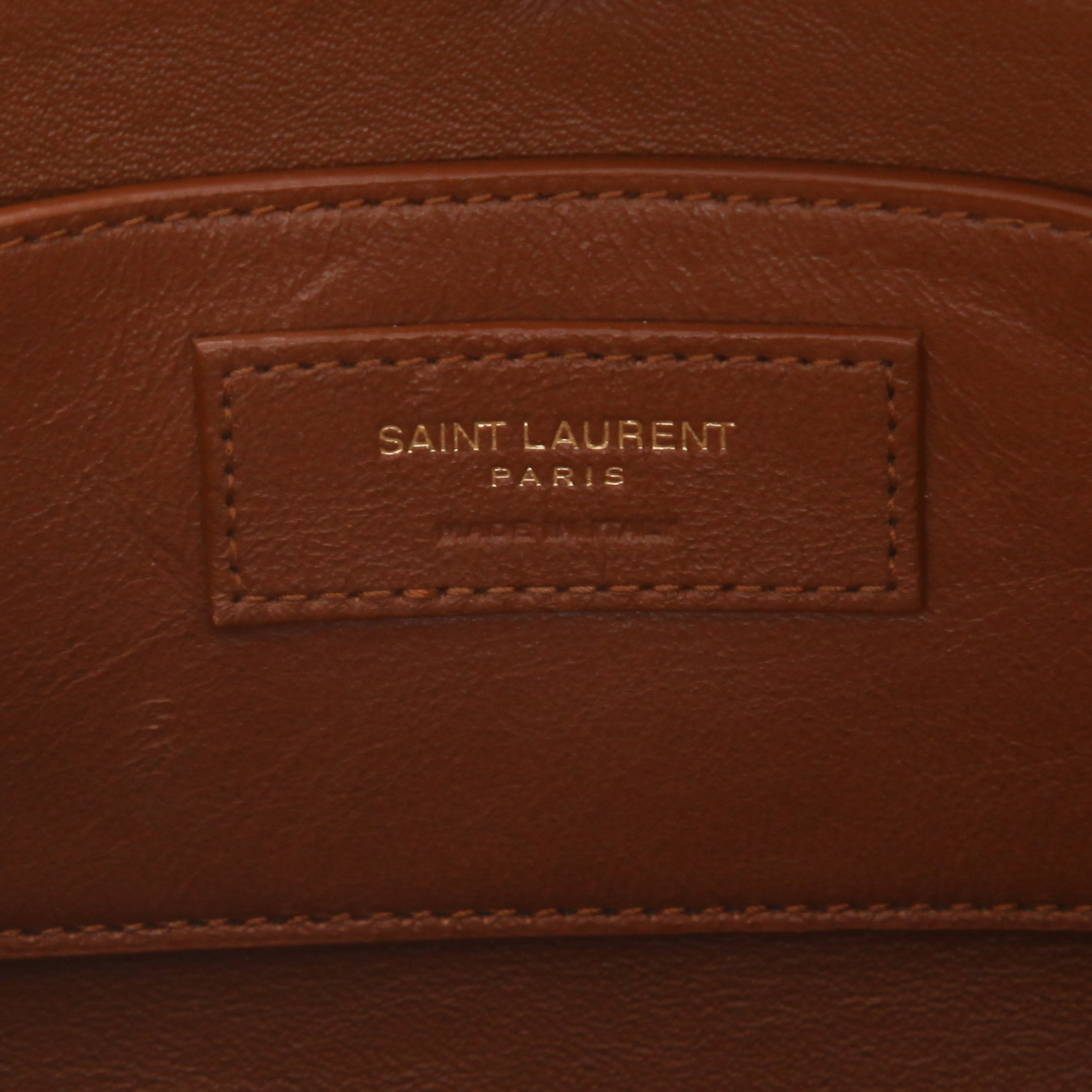 Borsa a tracolla Saint Laurent “Solférino” in rafia beige e pelle marrone - Detail D2