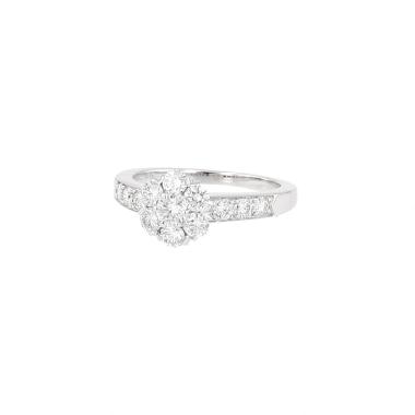 Anello Van Cleef Arpels Fleurette, modello piccolo, in oro bianco e diamanti