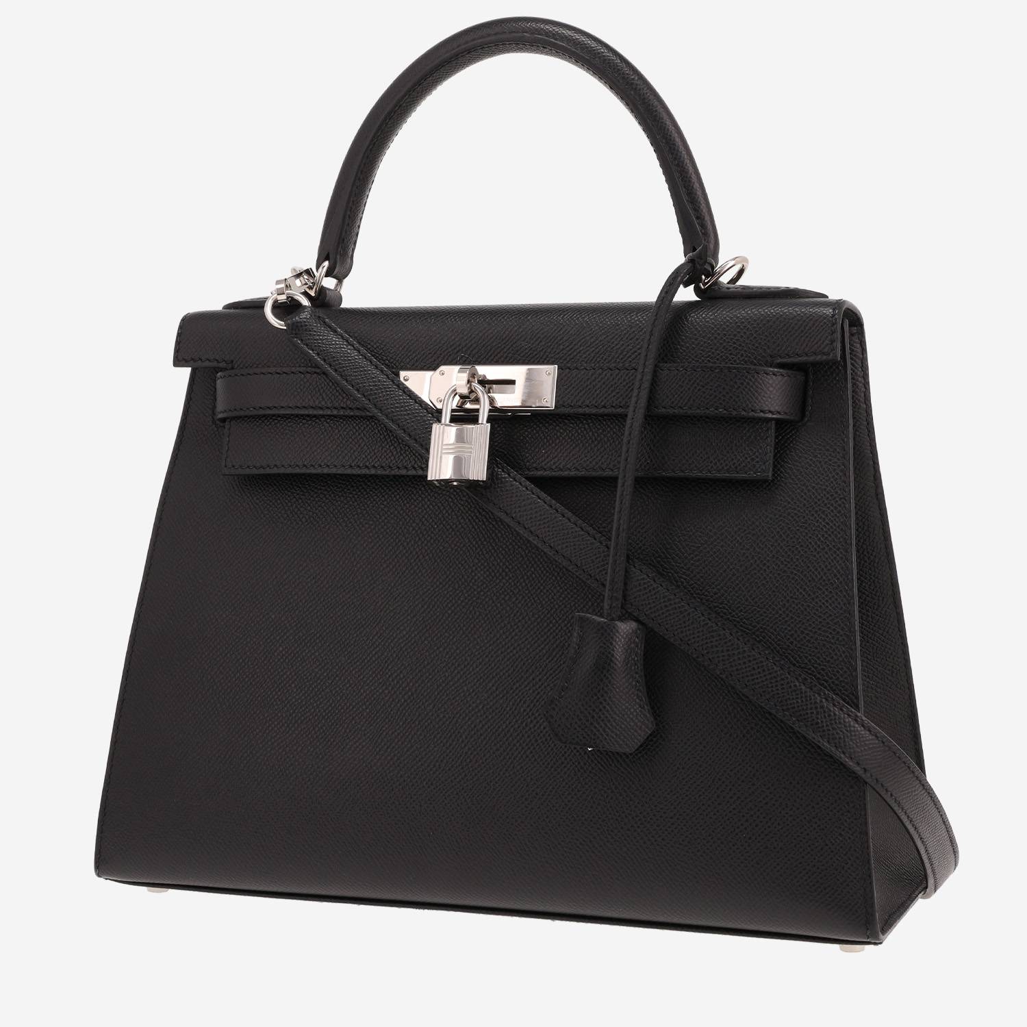 Hermès Kelly 28 cm handbag in black Epsom leather