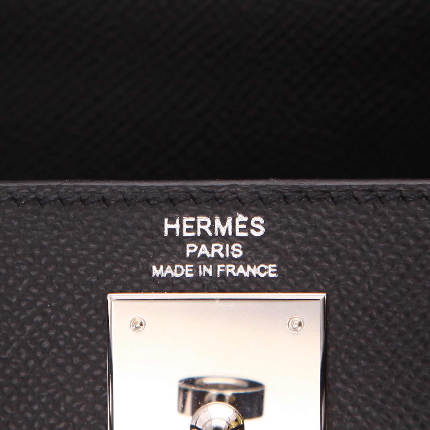 Borsa Hermès Kelly da 28 cm in pelle Epsom nera - Detail D2
