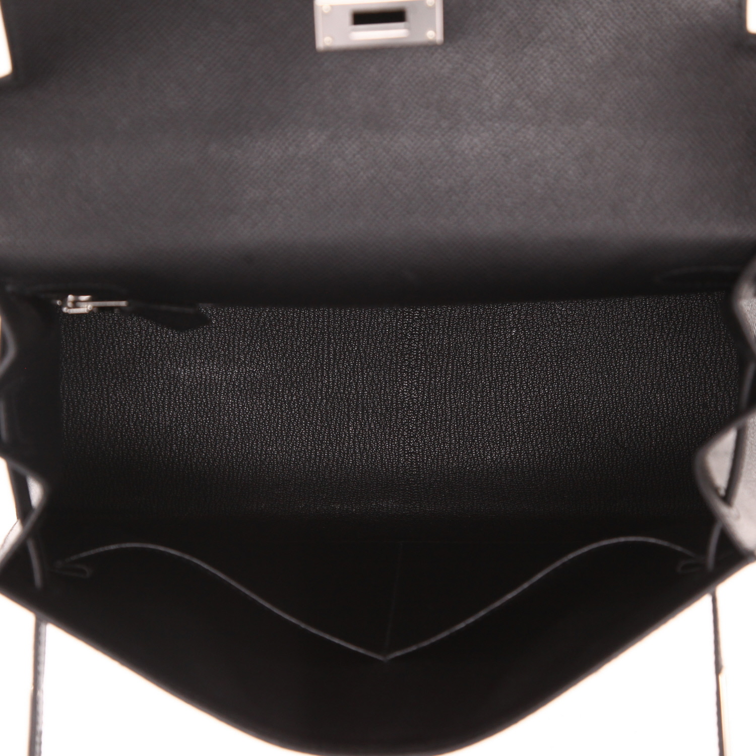 Hermès Kelly 28 cm handbag in black Epsom leather - Detail D3