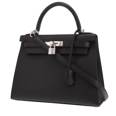 Sac à main Hermès  Kelly 28 cm en cuir epsom noir
