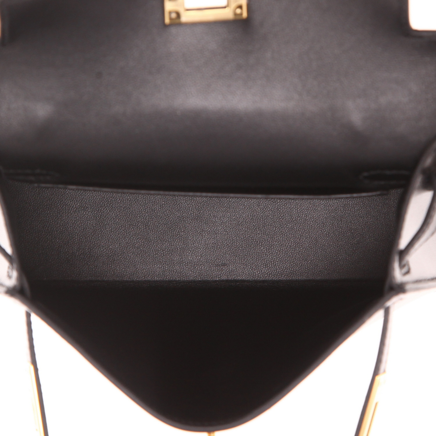 Hermès Kelly 20 cm shoulder bag in Noir box leather - Detail D3