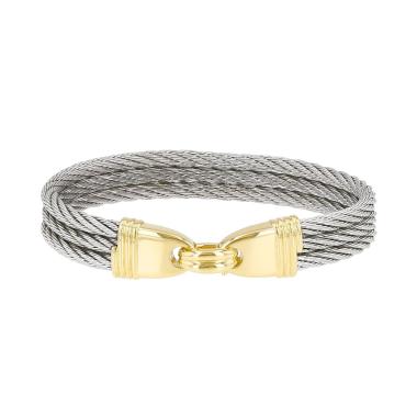 Pulsera de los años 1980 de Fred Force 10 en oro amarillo y acero