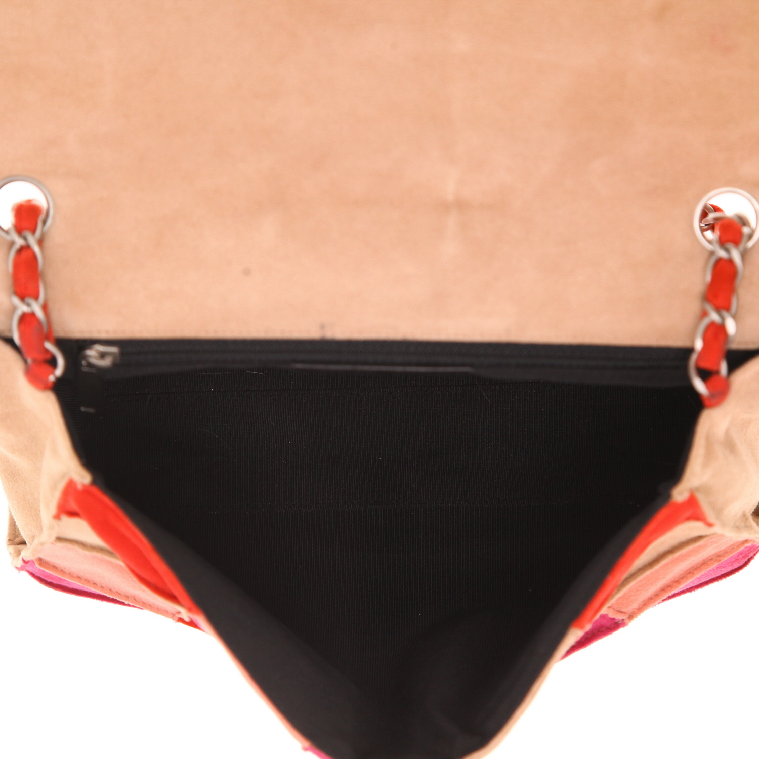 Borsa Chanel 2.55 in pelle rosa e rossa - Detail D3